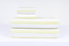 White and Yellow Striped Double Bedsheet Set