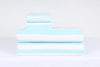 Sea Green and White Striped Double Bedsheet Set