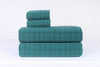 Green and Black Striped Check Double Bedsheet