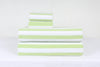 Green And White Striped Double Bedsheet