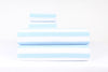 White and Sky Blue Striped Double Bedsheet