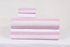 Pink and White Striped Double Bedsheet with Pillow Covers