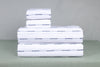 White and Blue Check Cotton Double Bedsheet