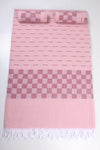 Pink Check Double Bedsheet and Striped
