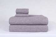 Soft Heathered Grey Double Bed Sheet Set