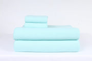 Soft Sky Blue Handwoven Pure Cotton Double Bed Sheet Set