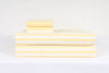 Lemon Yellow and White Striped Soft Double Bedsheet
