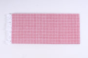 Handwoven Pink Single Bedsheet with Check