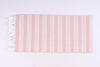 Pink and Peach Striped Single Bedsheet