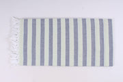 Sea Green and Blue Striped Single Bedsheet