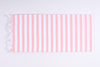 White and Coral Striped Single Bedsheet