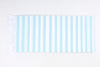 White and Sky Blue Striped Single Bedsheet