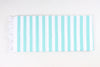 Sky Blue and White Striped Single Bedsheet