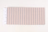 Dusty Pink & Beige Striped Single Bedsheet with Tassels