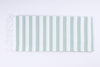 Kai Green and White Striped Soft Chadar