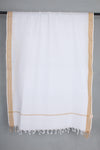 White Gamchha with Dobby Border