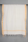 Off White Gamchh with Orange Border