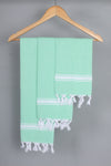 Mint Green Napkin with White Border