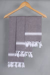 Charcol Gray Napkin with White Border