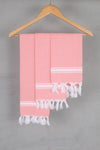 Blush Pink Napkin with White Border