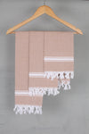 Beige Napkin with White Border