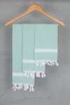 Sea Green Napkin with White Border