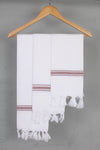 White Napkin with Onion Border