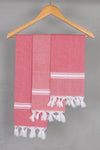 Coral Napkin with White Border