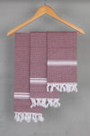 Maroon Napkin with White Border