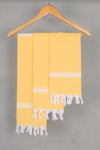 Lemon Yellow Napkin with White Border