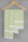 Moss Green Napkin with White Border