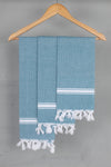 Blue Napkin with White Border