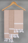 Sepia Napkin with White Border
