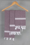 Maroon Napkin with White Border