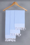 Sky Blue Napkin with White Stripes