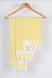 Yellow Napkin with White Striped