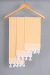 Orange Napkin with White Stripes Border