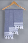 Blue Napkin with White Border