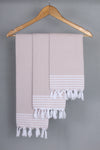 Light Pink Napkin with White Striped Border