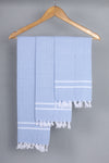 Sky Blue Napkin with White Border