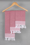 Maroon Napkin with White Lining Border
