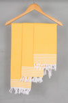 Yellow Napkin with White Lining Border
