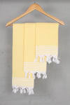 Lemon Yellow Napkin with White Lining Border