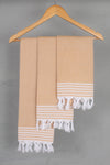 Mustard Yellow Napkin with White Lining Border