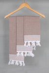 Syrup Brown Napkin with White Lining Border