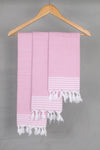 Pink Napkin with White Lining Border