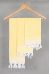 Lemon Yellow Napkin with White Lining Border