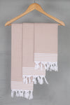 Light Beige Napkin with White