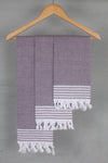 Muted Purple Napkin with White Striped