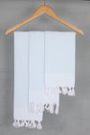 Light Sky Blue Napkin with White Striped Border